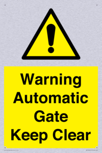 Warning Automatic Gate Keep Clear